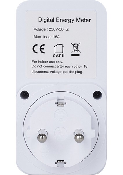 LCD Enerji Ölçer Eu Fişli Elektrik Tüketim Monitörü (Yurt Dışından)