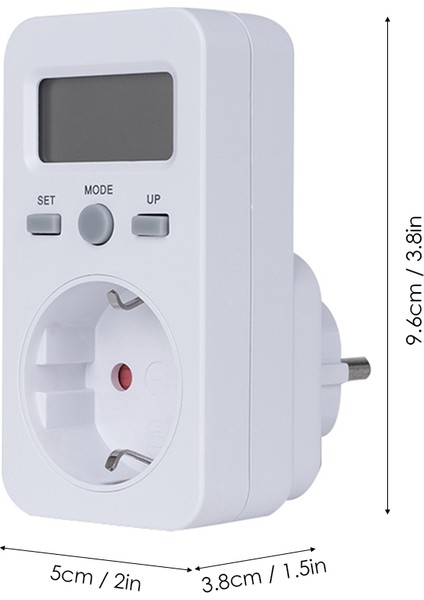 LCD Enerji Ölçer Eu Fişli Elektrik Tüketim Monitörü (Yurt Dışından)