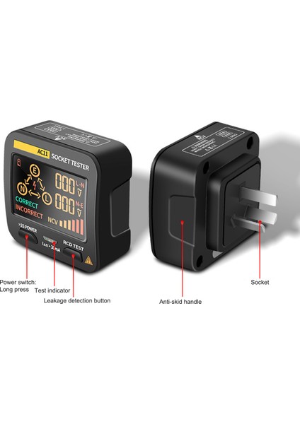 0.1-250V 8 LED Ev & Profesyonel Priz ve Devre Analiz Cihazı (Yurt Dışından)