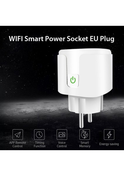 Akıllı Priz 16A Eu Fiş Tuya Alexa Google Ses Kontrolü (Yurt Dışından)