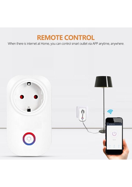 Akıllı Wifi Priz: Alexa ve Google Home ile Ses Kontrolü, Eu (Yurt Dışından)