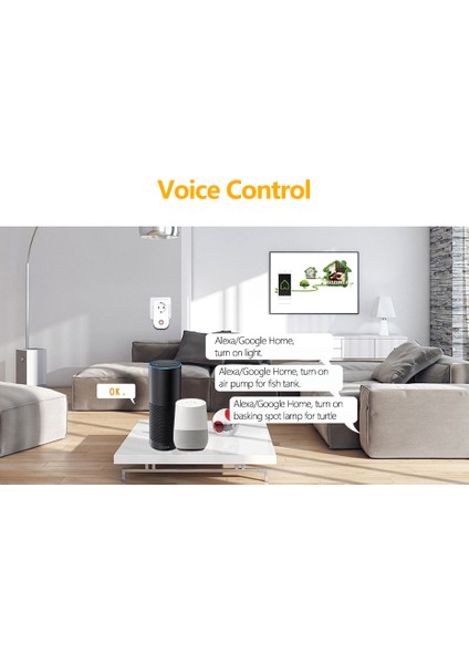 Akıllı Wifi Priz: Alexa ve Google Home ile Ses Kontrolü, Eu (Yurt Dışından)