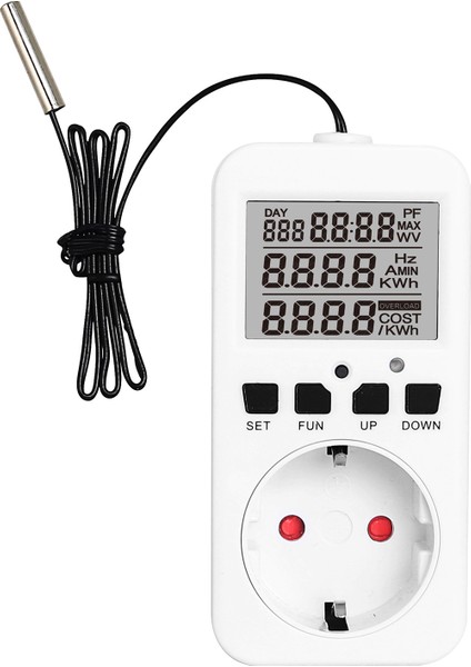 Dijital Termostatlı Priz 230V 16A Isıtma Soğutma Kontrolü Sürüngen Sera Terraryum Bira Yapımı (Yurt Dışından)