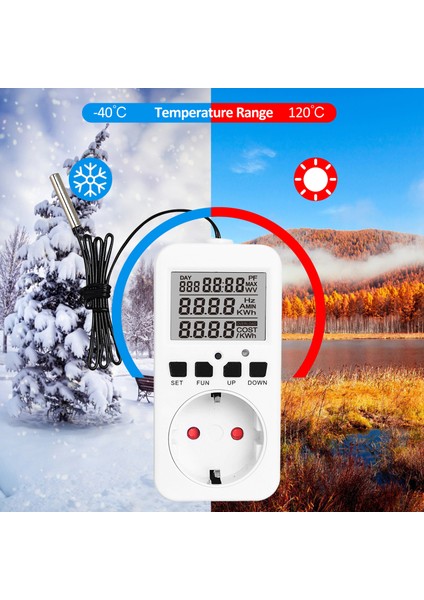 Dijital Termostatlı Priz 230V 16A Isıtma Soğutma Kontrolü Sürüngen Sera Terraryum Bira Yapımı (Yurt Dışından) fiyatları