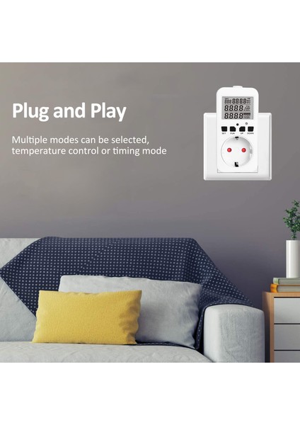 Dijital Termostatlı Priz 230V 16A Isıtma Soğutma Kontrolü Sürüngen Sera Terraryum Bira Yapımı (Yurt Dışından) indirimleri