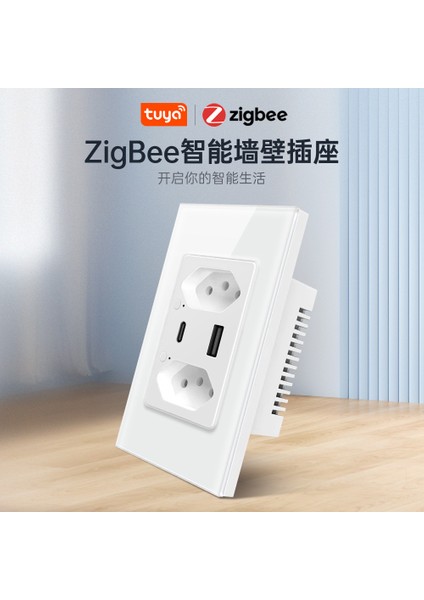 Brazil ZWOT12 Akıllı Duvar Priz Siyah Zigbee Pd Hızlı Şarj Aşırı Yük Korumalı (Yurt Dışından)