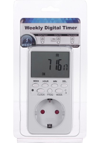 LCD Ekranlı Programlanabilir Enerji Tasarruflu Dijital Zamanlayıcı Priz (Yurt Dışından)