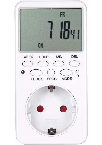 LCD Ekranlı Programlanabilir Enerji Tasarruflu Dijital Zamanlayıcı Priz (Yurt Dışından)