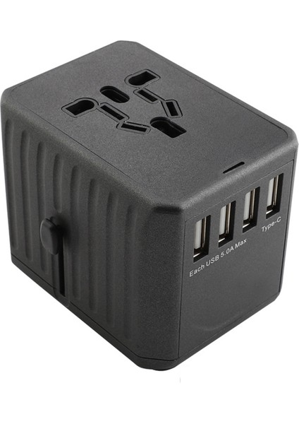 Evrensel Seyahat Adaptörü 4 USB Girişli Duvar Şarj Cihazı (Yurt Dışından)