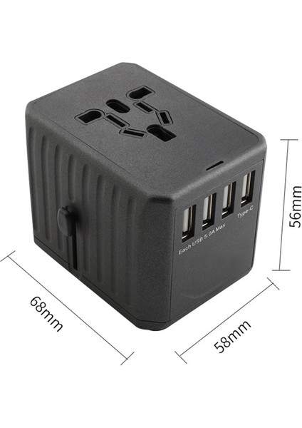 Evrensel Seyahat Adaptörü 4 USB Girişli Duvar Şarj Cihazı (Yurt Dışından) modelleri