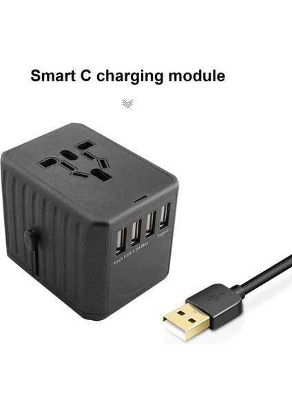 Evrensel Seyahat Adaptörü 4 USB Girişli Duvar Şarj Cihazı (Yurt Dışından) fırsatları
