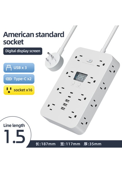 USB Pd Hızlı Şarj Çift Taraflı Çoklu Priz (Yurt Dışından)