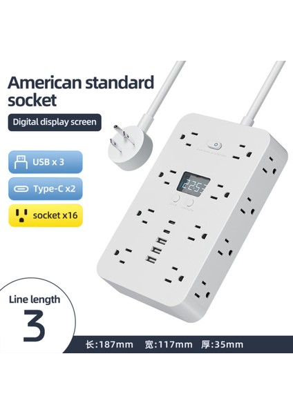 USB Pd Hızlı Şarj Çift Taraflı Çoklu Priz (Yurt Dışından)