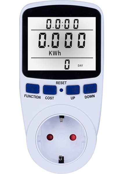 LCD Güç Ölçer Priz Eu Fiş Watt Volt Enerji Takip AC230V-250V (Yurt Dışından)