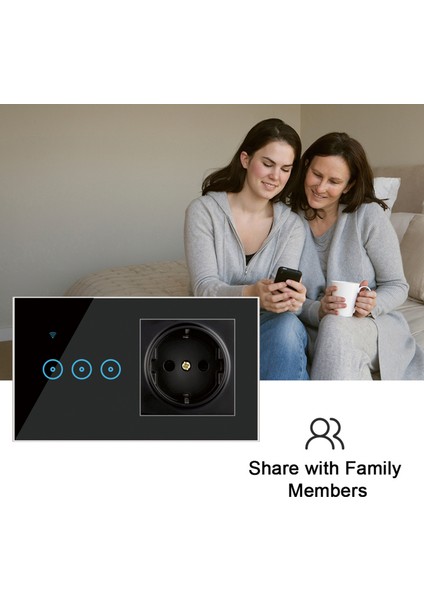 Wi-Fi Akıllı Duş Priz, Dokunmatik Ses Kontrol, Alexa ve Google Assistant Uyumlu (Yurt Dışından)