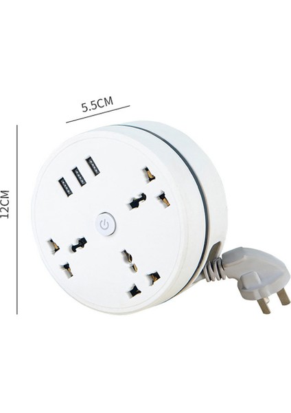 Katlanabilir Seyahat Şarj Aleti 3AC 3usb Usb-C Düz Fiş Beyaz (Yurt Dışından) modelleri