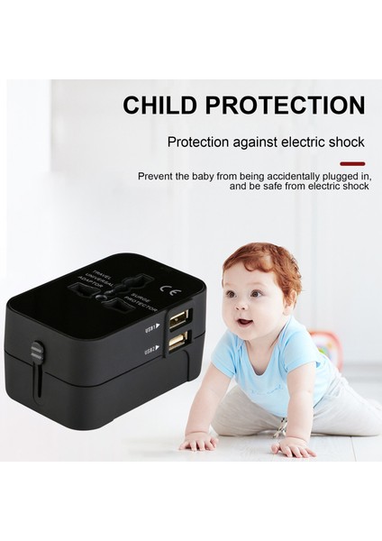 Evrensel Seyahat Adaptörü Çift USB Şarj Cihazı (Yurt Dışından) modelleri