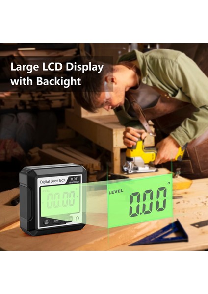 Dijital Açı Ölçer Manyetik Tabanlı LCD Ekran (Yurt Dışından) fiyatları