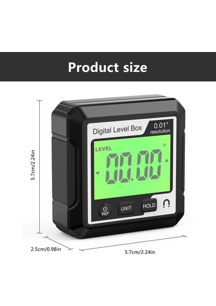 Dijital Açı Ölçer Manyetik Tabanlı LCD Ekran (Yurt Dışından) modelleri