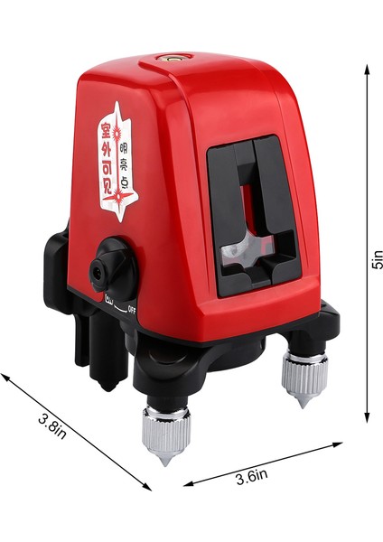 FC435 Mini Taşınabilir 360° Lazer Hizalayıcı - 2 Çizgi 1 Nokta Kırmızı Işık Yatay Dikey (Yurt Dışından)