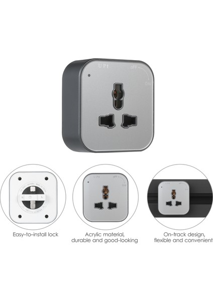 3 Pinli Evrensel Raylı Mobil Adaptör (Yurt Dışından)