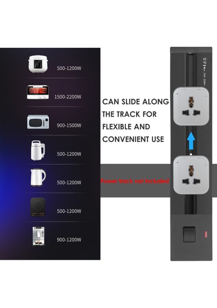 3 Pinli Evrensel Raylı Mobil Adaptör (Yurt Dışından)