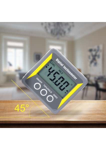 4X90 LCD Taşınabilir Manyetik Açıölçer, Çift Ölçüm Oto Kapama Veri Tutma (Yurt Dışından)