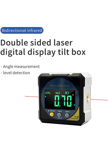 Şarj Edilebilir Laser Dijital Açıölçer ve Manyetik Eğimölçer (Yurt Dışından)
