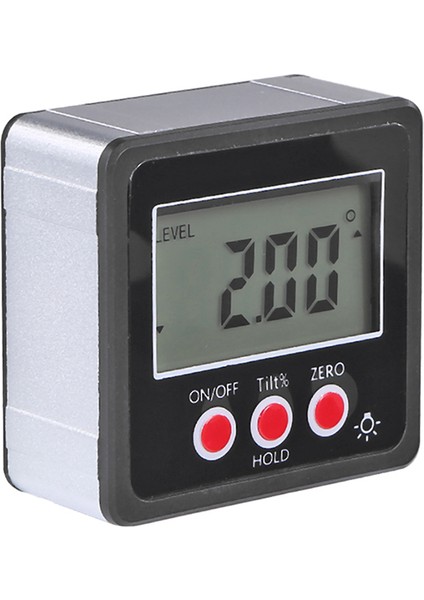 Manyetik Tabanlı Dijital Eğim Ölçer Siyah (Yurt Dışından)