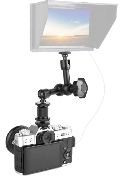 Sihirli Kol 7 Inç Eklemli Sürtünme Kolu Süper Kelepçe Ayarlanabilir Çubuk Kelepçe Pense Klipsi 1/4 Inç ve 3/8 Inç Dişli Dslr Kamera Donanımı/lcd Monitör/led (Yurt Dışından)