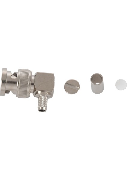 RG58 RG400 RFC195 Rf Koaksiyel Adaptör Konnektörü Için Bnc Erkek Fiş Sağ Açı Kıvrım, Gümüş (Yurt Dışından)
