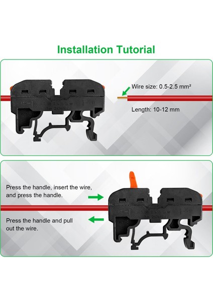 40'lı Paket Dın Ray Terminali,0,08-4 Mm² PCT-211 Dın Ray Terminalleri,siyah Terminal Bloğu Kiti,elektrik Bağlantı Bloğu (Yurt Dışından)
