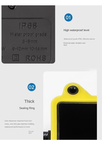 Su Geçirmez Bağlantı Kutusu IP68 Dış Mekan Su Geçirmez Bağlantı Kutusu Terminal IP68 Gömülü Kablolar Için Tasarlanmış-A (Yurt Dışından) indirimleri