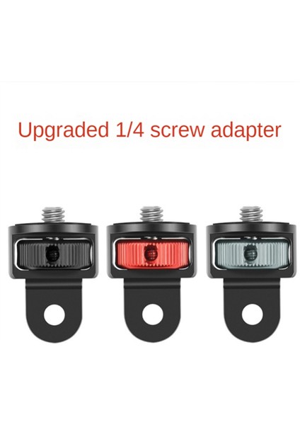 Gopro Serisi Djı INSTA360 Spor Kamera Aksesuarları Için Çok Fonksiyonlu 1/4 Adaptör Arayüzü 1/4 Adaptör, Siyah (Yurt Dışından)