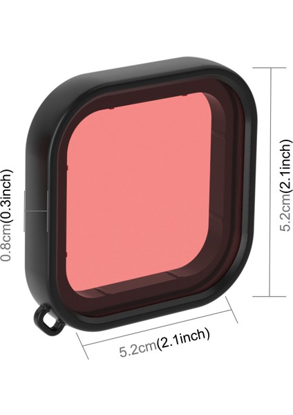 Puluz 3 Adet 3'ü 1 Arada Kare Muhafaza Dalış Renkli Lens Filtresi Gopro Hero 8 Kırmızı+Pembe+Mor (Yurt Dışından)