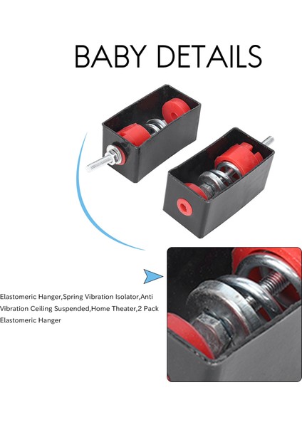 Elastomerik Askı - Yaylı Titreşim Izolatörü - Titreşim Önleyici Tavana Asma Montajlı - Stüdyo, Ev Sineması (2 Paket) (Yurt Dışından) fırsatları
