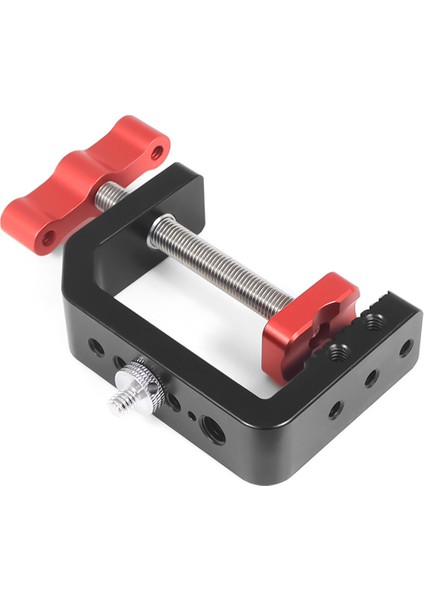 C Kelepçe Kamera Masası Kelepçe Montaj Standı 1/4 3/8 Vida Deliği Kamera Fotoğrafçılığı Video Dolgu Işığı Masaüstü Braketi (Yurt Dışından) indirimleri