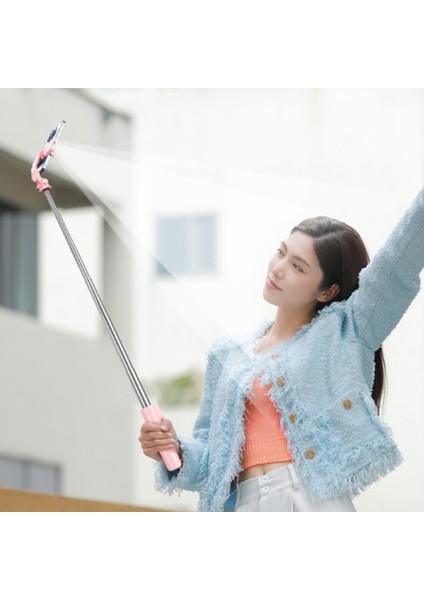 Selfie Çubuğu Dereceli Fotoğraf Tutucu Tripod Uzaktan Kumandalı Canlı Yayın Lambalı Tripod Genişletilebilir Monopod, 1.1m Pembe (Yurt Dışından)