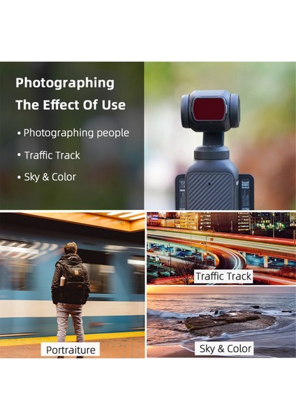 Brdrc Filtre Kiti Uv Cpl ND16 Filtre Seti Djı Osmo Pocket 3 Aksesuarları Kamera Optik Cam Filtreleri (Yurt Dışından)