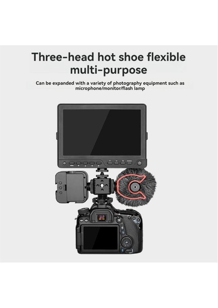 Üçlü Sıcak Yuva Montaj Adaptörü 1/4 Arri Delikli Sıcak Yuva Monitör Tabanı Mikrofon Dolum Işığı Braketi Tutucu Slr Kamera Kafesi Için (Yurt Dışından)