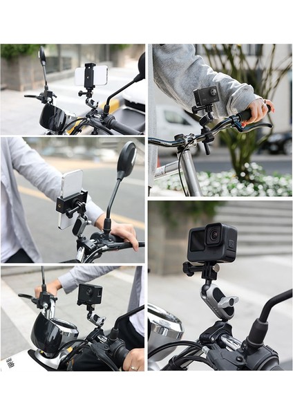 Gopro 11 10 9 INSTA360 Osmo Eylem Kamera Motosiklet Tutucu Aksesuarları Gidon Dağı Bisiklet Braketi (Yurt Dışından)