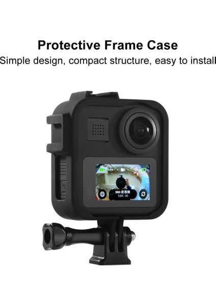 Gopro Max 360 Için Çerçeve Kılıf Ekran Koruyucu Temperli Koruyucu Lens Filmi Konut Kapak Dağı Gopro Max Için (Yurt Dışından)