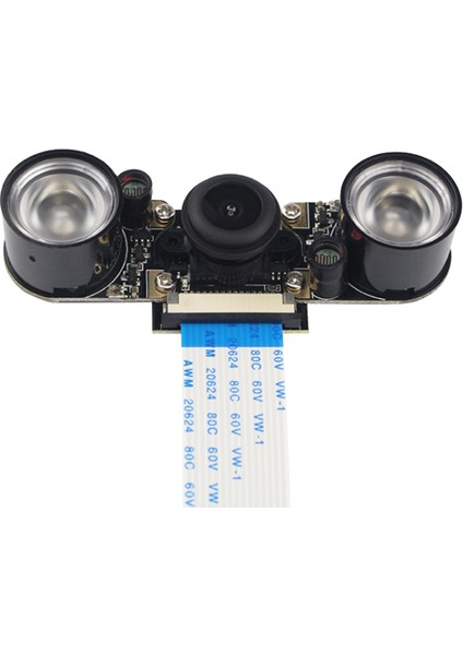 Gece Görüşlü Balık Gözü Kamera 5mp OV5647 130 Derece Odaklı Ayarlanabilir Kamera + Raspberry Pi 3 Model B Plus Için Kılıf (Yurt Dışından)