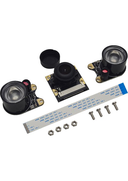 Gece Görüşlü Balık Gözü Kamera 5mp OV5647 130 Derece Odaklı Ayarlanabilir Kamera + Raspberry Pi 3 Model B Plus Için Kılıf (Yurt Dışından) modelleri