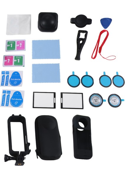 INSTA360 X3 Aksesuarları Için Lens Koruyucu Ekran Koruyucu Silikon Kılıf Kapak Mini Saklama Çantası Koruyucu Çerçeve (Yurt Dışından) modelleri