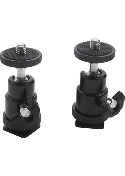 Mini Top Kafa [2 Paket] Sıcak Ayakkabı Montaj Adaptörü ile 360 Derece 1/4 Inç Küçük Top Kafaları Dslr Kamera, Video Kamera, Flaş, Işık Standı, Tripod Için Hafif Döner Mikro Top Kafası (Yurt Dışından)
