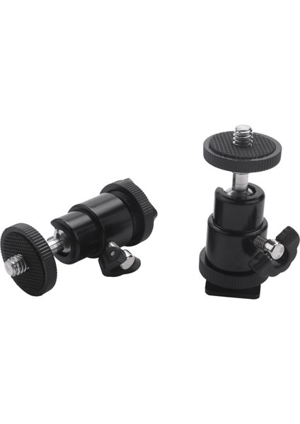 Mini Top Kafa [2 Paket] Sıcak Ayakkabı Montaj Adaptörü ile 360 Derece 1/4 Inç Küçük Top Kafaları Dslr Kamera, Video Kamera, Flaş, Işık Standı, Tripod Için Hafif Döner Mikro Top Kafası (Yurt Dışından)