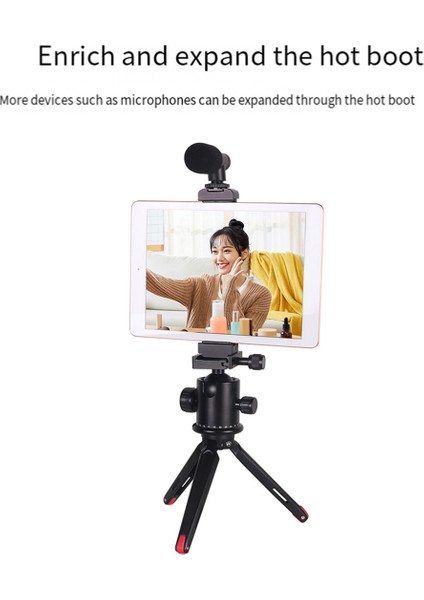 Soğuk Ayakkabı Adaptörü ile Alüminyum Tripod Montajı Tablet Kelepçe Standı Tutucu 360 Derece Ayarlanabilir Tablet Standı (Yurt Dışından)