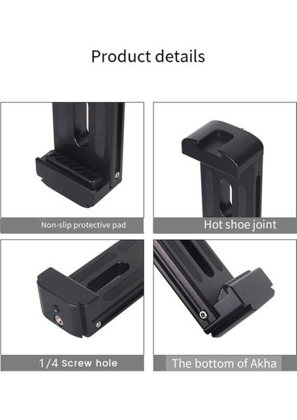 Soğuk Ayakkabı Adaptörü ile Alüminyum Tripod Montajı Tablet Kelepçe Standı Tutucu 360 Derece Ayarlanabilir Tablet Standı (Yurt Dışından)