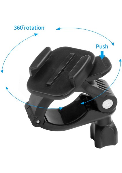 Bisiklet Bisiklet Motosiklet Gidon Gidon Montaj Braketi Adaptörü 360 Derece Dönen 25-30MM Çap Gopro Hero 6 5 4 4 + 3 Sjcam Xiaomi Yi (Yurt Dışından) modelleri